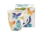 Burton & Burton, Watercolor Butterflies Porcelain Mug