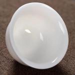 Liang baobao Chinese Traditional Tea Tasting Cup Set of 4, 40ml White Porcelain Mini Cups for Gongfu Tea Ceremony (White)