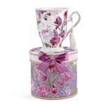 Porcelain Tea/Coffee Cup in Gift Box Fine Porcelain Coffee Cup Tea Cup Set of One (Tulip)