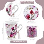 Porcelain Tea/Coffee Cup in Gift Box Fine Porcelain Coffee Cup Tea Cup Set of One (Tulip)