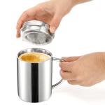 Yesland 2 Pack 13.5 oz Stainless Steel Double-Walled Metal Mugs, Insulated Coffee Cup with Lid and Handle, Thermal Camping Mugs for Coffee, Milk, Juice, Tea and Cold or Hot Drinks