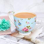 YUESITE 16oz Bone China Coffee Mugs for Women Mugs Flora Coffee Tea Cups Novetly Coffee Cups Gift for Women Mom Friends