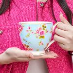 YUESITE 16oz Bone China Coffee Mugs for Women Mugs Flora Coffee Tea Cups Novetly Coffee Cups Gift for Women Mom Friends