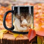 PIVOI Personalized Mug Customized Cup Custom Coffee Mug with Image Text Logo Gift for Anniversary Birthday Friend Perfect for Tea Cup Coffee 11oz Heat Sensitive Color Changing Starry Magic Mug