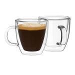 Mindful Design Double Wall Insulated Glasses Espresso Cups (Set of 2) - 5.4-Ounce Mugs