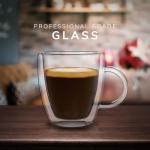 Mindful Design Double Wall Insulated Glasses Espresso Cups (Set of 2) - 5.4-Ounce Mugs