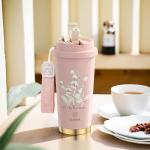 Ceramic coating Lined 100% Leakproof 316 Stainless Steel Vacuum Insulated Tumbler with Lid and Straw for Water, Iced Tea or Coffee, Smoothie and More