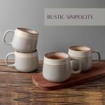 Ava Nord Ceramic Coffee Mugs Set of 4, 12 oz Stoneware Coffee Cups with Comfortable Handle for Latte, Tea, Cappuccino, Cocoa -Microwave and Dishwasher Safe - Modern Unique Aesthetic - Reactive Glaze