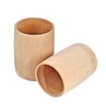 2PCS Unpainted Wooden Tea Cups Unfinished Natural BambooTea Cup Coffee Mug Wine Mug Camping Cup Travel Coffee Mugs Craft Tea Drinking Cup Gift Outdoor Mug for Drinking Tea Coffee Wine Beer