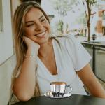 Oggi Insulated Coffee Cups 6oz - Saucer Included - Dual Wall Stainless Steel Technology Coffee or Tea Cup with Elegant Mirror Finish