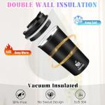 17oz Insulated Travel Coffee Mug with Flip Lid – Leakproof Stainless Steel Insulated Coffee Tumblers, Portable Thermos Cup for Hot & Cold Drinks, Perfect for Camping & On-the-Go