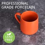 Bosmarlin Glossy Ceramic Coffee Mug, Tea Cup for Office and Home, 18 oz, Suitable forDishwasher and Microwave(Orange, 1)