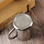 OnewCheng Stainless Steel Coffee Mug, 200ml/7oz Double Wall Coffee & Tea Cup with Handles Cups for Kids Unbreakable, 18/8 Stainless Steel Camping Travel Coffee Mugs