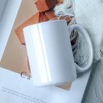 Smilatte 16 OZ Porcelain Coffee Mugs, Classic Blank Ceramic Cup with Large Handle for Tea Latte Cappuccino, Set of 4, White