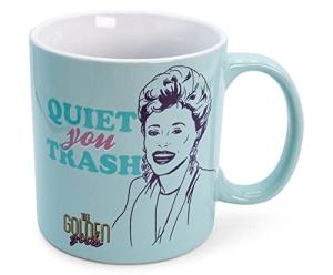 Silver Buffalo The Golden Girls Quiet You Trash Ceramic Mug, 20 Ounces