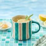 Vibrant Striped Ceramic Coffee Mug - Unique Green Design, 16oz, Microwave & Dishwasher Safe, Perfect for Daily Brews tea or coffee