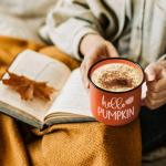 Maustic Fall Coffee Mug, Hello Pumpkin Mug, Seasonal Decor for Home Camping, Perfect for Fall, Thanksgiving, Cute Pumpkin Cup 15 Oz