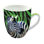 Animug Zebra Coffee Mug from Deluxebase. 15 Fl Oz Animal Print Ceramic Mug. Dishwasher Safe Zebra Cup with Handle. Attractive Novelty Coffee Mugs. Funny Mugs and Cute Gifts for Kids and Adults