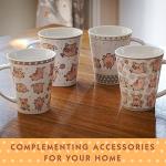 SPOTTED DOG GIFT COMPANY Pig Mugs, Animal Coffee Mug Set of 4, Pink Ceramic Tea Cups for Hot Drinks, Microwave Dishwasher Safe, Cute Farm Kitchen Decor Gifts for Women - 12.2oz