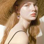 6 Pairs Cute Anime Cat Dangle Earrings Set for Women Funny Aesthetic Animal Floral Teacup Cat Earrings Cartoon Kitten Dangle Earrings Lover Cat Birthday Gifts (B Cat Earrings)