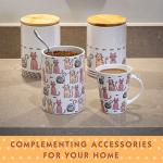 SPOTTED DOG GIFT COMPANY Cat Mugs, Animal Themed Coffee Mug Set of 4, Ceramic Tea Cups for Hot Drinks, Microwave Dishwasher Safe, Cute Kitchen Gifts for Cat Lovers Women Men - 12.2oz
