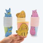 Cheerland Disposable Party Paper Cups Pet Animal Party Bunny Cat Dog Theme Drinkware Hot Cold Drinking Cup For Kids Birthday Celebrations Baby Shower Picnic Tea Party Tableware Supplies 36pcs