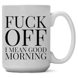 Funny Coffee Mugs Adult Humor | Large 15 oz Ceramic Coffee Mug, Funny Cups for Coworkers, Boss, Friends, Him, Her, Sarcastic, Office Gag Gift Idea for Birthdays, Exchange for Women Men