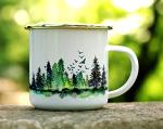 Get Lost Enamel Camper Mug, Camping Coffee Mug, Nature Outdoor Hiking Camp Lover Gift (12oz)