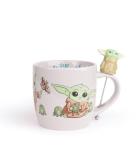 Disney Star Wars The Child Classic Poses Stirrer Mug - Cute Mugs for Women and Men - Unique Ceramic Coffee Cup With Stir Stick - Officially Licensed Collectibles
