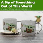Disney Star Wars The Child Classic Poses Stirrer Mug - Cute Mugs for Women and Men - Unique Ceramic Coffee Cup With Stir Stick - Officially Licensed Collectibles