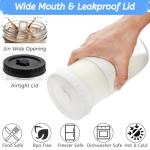 Youeon 4 Pack 24 Oz Reusable Boba Cups with Lids and Straw, Iced Coffee & Smoothie Cups, Bubble Tea & Mason Jar Style with Silicone Sleeve, BPA Free, Dishwasher Safe, 2 Colors