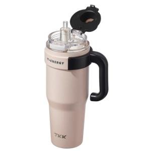 TKK 40 oz Tumblers with Handle and Straw, Ceramic Coating Insulated Bottle 100% Leakproof Travel Mug for Water, Iced Tea or Coffee, Smoothie, Cup Holder Friendly Base, Pink