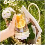 Tea Infuser Mug, Glass Travel Coffee Mug, 20oz Reusable Coffee Cup with Stainless Steel Filter, Tea cup with infuser and lid (Purple)