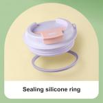 Tea Infuser Mug, Glass Travel Coffee Mug, 20oz Reusable Coffee Cup with Stainless Steel Filter, Tea cup with infuser and lid (Purple)