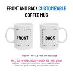 Personalized Coffee Mug – Custom Photo, Text, or Logo Ceramic Mug Tea Cup | Taza Personalizada with Picture or Message | Customized Gift Idea for Men & Women, Mom, Dad, Friends - Black/White | 15oz