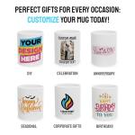 Personalized Coffee Mug – Custom Photo, Text, or Logo Ceramic Mug Tea Cup | Taza Personalizada with Picture or Message | Customized Gift Idea for Men & Women, Mom, Dad, Friends - Black/White | 15oz