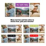 Personalized Photo Coffee Mug, Custom Picture Cup with Theme Designs, White Ceramic 11oz, 15 oz, and 20 oz - Colored Interior Options (Classic 3 Photo with Text)