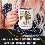 Giftbees Personalized Coffee Mug 15 Oz, Custom Picture Text or Logo Ceramic Mug, Customized Gift for Men & Women, Taza Personalizada with Photo and Words, Customizable Large Tea Cup | White - Black