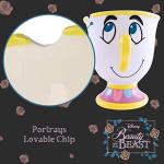 Silver Buffalo Disney's Beauty and The Beast Chip Tea Cup 3D Sculpted Ceramic Coffee Mug, 20 Ounces