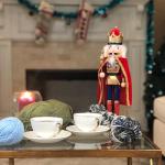 BTaT- White Tea Cups and Saucers Set of 12 (7 oz), Porcelain White Tea Cup Set of 12 with Golden Trim Design, Dishwasher Safe