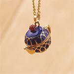 U-M Creative Retro Openable Blue Teapot Pendant Necklace Women's Long Sweater Chain Accessories Professional