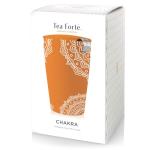 Tea Forte Chakra Double-Walled Ceramic Kati Cup with Removable Stainless Steel Infuser Basket and Lid, Steeps 12 oz Loose Leaf Tea, Lid and Cup Dishwasher & Microwave Safe