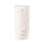 Simple Modern Travel Coffee Mug Tumbler with 360° Lid | Ceramic-Lined Insulated Stainless Steel Cold Brew Iced Coffee Cup Thermos | Gifts for Women Her Him | Voyager Signature | 16oz | Cream Terrazzo