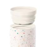 Simple Modern Travel Coffee Mug Tumbler with 360° Lid | Ceramic-Lined Insulated Stainless Steel Cold Brew Iced Coffee Cup Thermos | Gifts for Women Her Him | Voyager Signature | 16oz | Cream Terrazzo