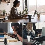 Funkrin Insulated Coffee Mug with Ceramic Coating, 16oz Iced Coffee Tumbler Cup with Flip Lid and Handle, Double Wall Vacuum Leak-Proof Travel Mug for Office School Party Camping