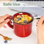 bestone Set of 4 Large Ceramic Mugs with Handles, 16 oz, Vibrant Colors, Microwave & Dishwasher Safe, Perfect for Coffee, Cereal, Latte, Salad, Noodles