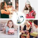 DasyFly Birthday Gifts For Women,Butterfly Flower Glass Tea Cup Sky Blue Rose Coffee Mug For Women Mom Wife Sister Coworker Female Friend on Anniversary Christmas Mothers day Presents