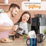 Christian Art Gifts Black Stoneware Coffee Mug with Gold Rim for Women and Men – 12 oz. Lead and Cadmium-free Coffee and Tea Mug with Inspirational Bible Verse: The Lord Is With Me - Jeremiah 20:11