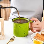 bestone Set of 4 Large Ceramic Mugs with Handles, 16 oz, Vibrant Colors, Microwave & Dishwasher Safe, Perfect for Coffee, Cereal, Latte, Salad, Noodles