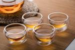 Set of 4 Double Wall Glass Tea Cups